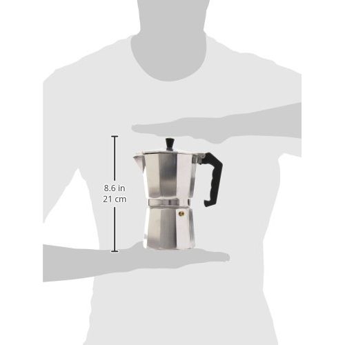  IBILI Ibili Bahia Espressokocher, Kaffeekocher, Mokkakocher aus Aluminium fuer 9 Espresso-Tassen