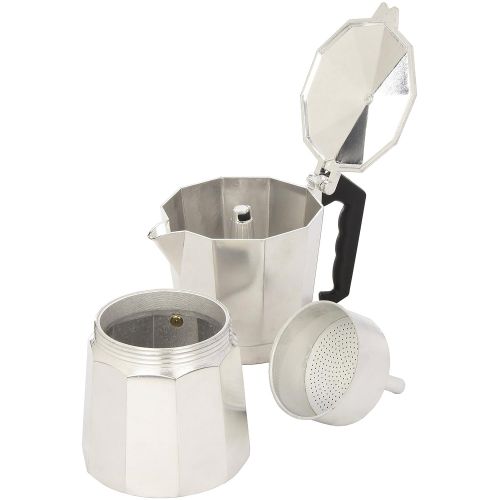  IBILI Ibili Bahia Espressokocher, Kaffeekocher, Mokkakocher aus Aluminium fuer 9 Espresso-Tassen