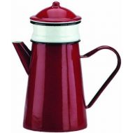 Ibili 910815 Kaffeekanne Roja mit Filter 1,5 l aus emailliertem Stahl in rot/weiss