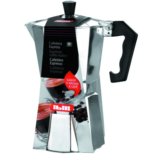  IBILI Ibili Bahia Espressokocher, Kaffeekocher, Mokkakocher aus Aluminium fuer 12 Espresso-Tassen