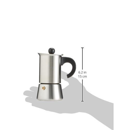  IBILI Ibili Indubasic Espressokocher aus rostfreiem Stahl fuer 2 Tassen, auch fuer Induktion geeignet