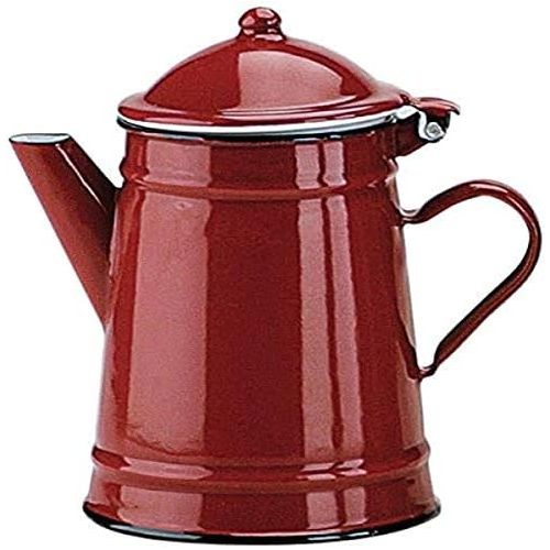  IBILI Kaffeekanne Roja konisch 1 l aus emailliertem Stahl in rot, 10 x 10 x 20 cm