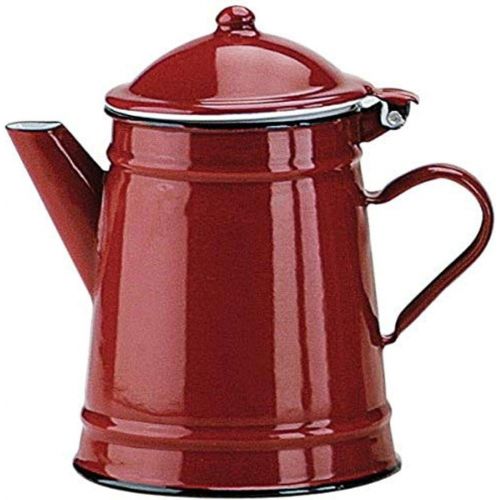  IBILI Kaffeekanne Roja konisch 1 l aus emailliertem Stahl in rot, 10 x 10 x 20 cm