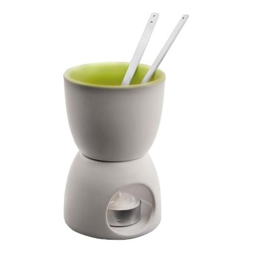  Ibili 728800 Schokoladenfondue-Set Practik mini aus Keramik, Gruen, Weiss