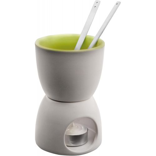  Ibili 728800 Schokoladenfondue-Set Practik mini aus Keramik, Gruen, Weiss