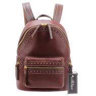 IBLUE Womens Genuine Leather Backpack Ladies Casual Shoulder Handbags Fashion Travel Daypack Vintage Satchel Bag