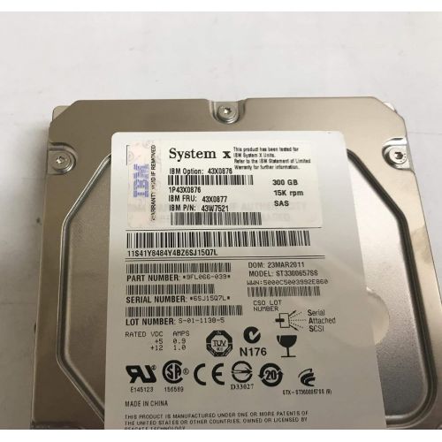  IBM 43X0877 - 300GB 3.5 SAS 15K 6Gb/s HS Hard Drive