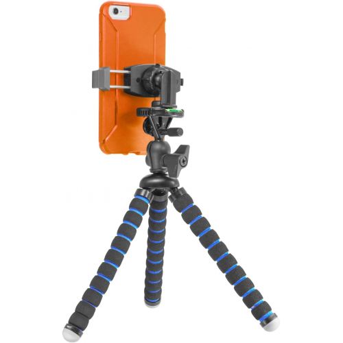  iBOLT Tripod miniPro XL Flexible 3-in-1 11 inch Tripod for Smartphones, Cameras, and GoPros- with Smartphone Holder, Camera Screw Adapter, and GoPro Adapter