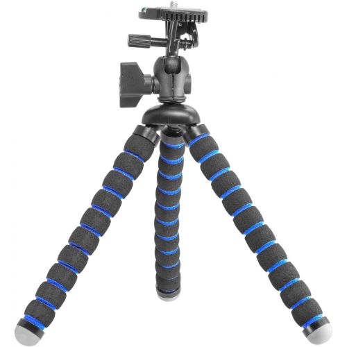  iBOLT Tripod miniPro XL Flexible 3-in-1 11 inch Tripod for Smartphones, Cameras, and GoPros- with Smartphone Holder, Camera Screw Adapter, and GoPro Adapter