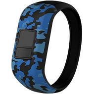 [아마존베스트]iBREK for Garmin Vivofit jr/jr 2/3 Bands, Silicone Stretchy Replacement Watch Bands for Kids Boys Girls Small Large(No Tracker)-Small,Blue Camo