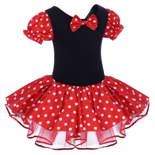  IBTOM CASTLE Toddler Girl Polka Dots Party Fancy Costume Tutu Dress up Dance Leotard Gymnastic Cosplay Cartoon Ear Headband