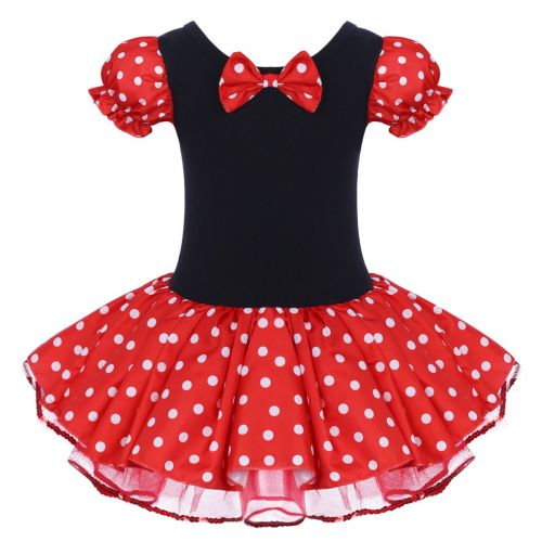  IBTOM CASTLE Toddler Girl Polka Dots Party Fancy Costume Tutu Dress up Dance Leotard Gymnastic Cosplay Cartoon Ear Headband