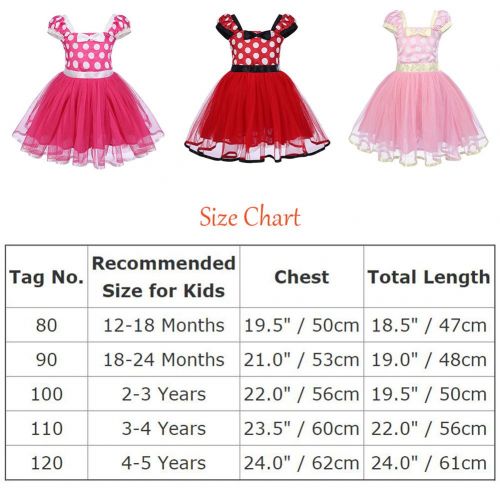  IBTOM CASTLE Toddlers Baby Girls Polka Dots Fancy Birthday Princess Party Cosplay Pageant Costume Tutu Dress Up Dance Skirt