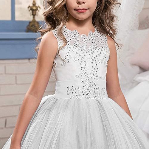  할로윈 용품IBTOM CASTLE Girls Flower Lace Princess Communion Tulle Dress Long Pageant Gown Floor Length Prom Wedding Evening Formal Party