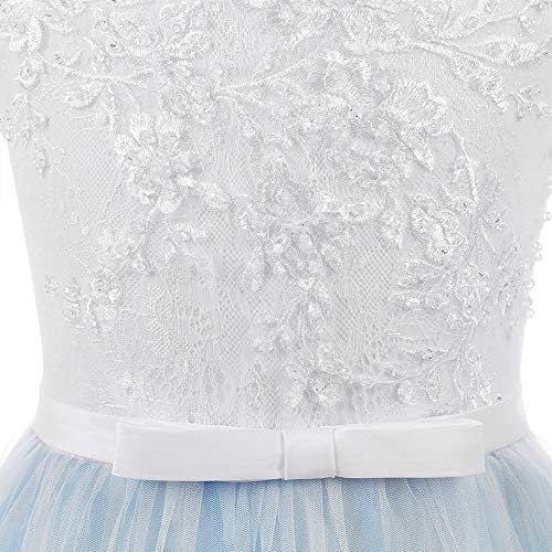  할로윈 용품IBTOM CASTLE Flower Girl Wedding Tulle Lace Long Dress Princess Pageant Party Formal Communion Dance Evening Maxi Gown