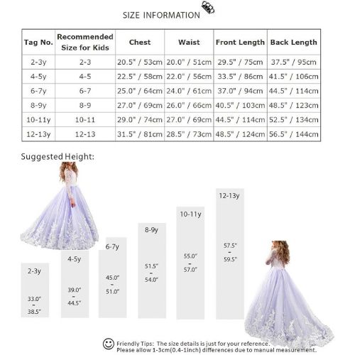  할로윈 용품IBTOM CASTLE Flower Girl Wedding Tulle Lace Long Dress Princess Pageant Party Formal Communion Dance Evening Maxi Gown