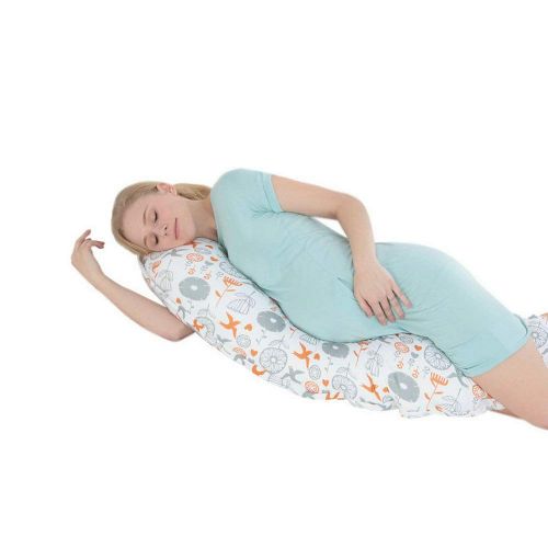 아이베이비 I-baby i-baby 4 in 1 Nursing Pillow Cotton Knitted Cover Breast Feeding Pillow Maternity Pregnancy Support Pillow Multi-Functional Baby Cushion (Flowers)