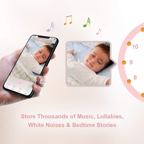 아이베이비 IBaby iBaby Wifi Baby Monitor M7 Lite, Smart Baby Care System 1080p Video Camera with Wi-Fi Speakers, Thousands of Lullabies & Bed Stories, Growing Timeline, Motion & Sound Alerts for An
