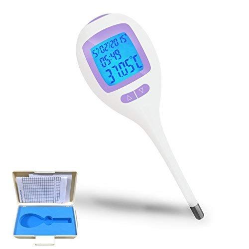  IBaby-Fish Digitales Basalthermometer ± 0,05 ° C Genauigkeit fuer den Eisprung, Speicher 60 Tage, Prazises Basalthermometer zur Verhuetung und Familienplanung- auch ideal als Fieberthermometer