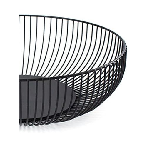  iBaste Fruit Basket Metal Bread Basket Round Drain Basket Vegetable Basket Decorative Bowl Multi-Purpose Basket Nordic Style