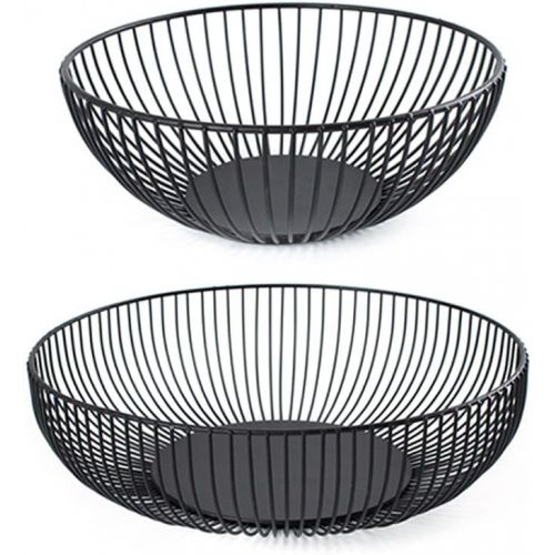  iBaste Fruit Basket Metal Bread Basket Round Drain Basket Vegetable Basket Decorative Bowl Multi-Purpose Basket Nordic Style