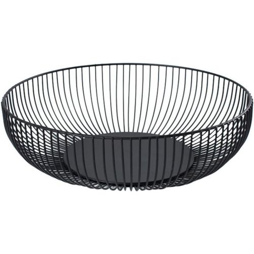  iBaste Fruit Basket Metal Bread Basket Round Drain Basket Vegetable Basket Decorative Bowl Multi-Purpose Basket Nordic Style