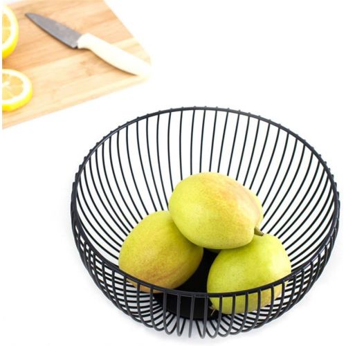  iBaste Fruit Basket Metal Bread Basket Round Drain Basket Vegetable Basket Decorative Bowl Multi-Purpose Basket Nordic Style