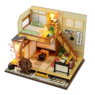 IBaste_S iBaste_S Dollhouse Miniature DIY Small House Kit Wooden Creative Room Model Toy Japanese Dream House Artwork Decor with LED Light, Best Kids Birthday