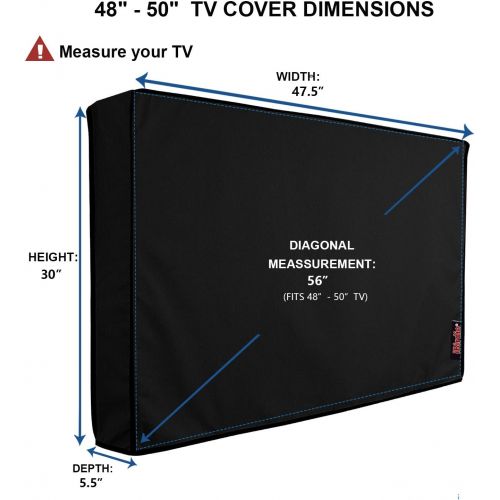  [아마존베스트]IBirdie Outdoor Waterproof and Weatherproof TV Cover for 50 inches TV