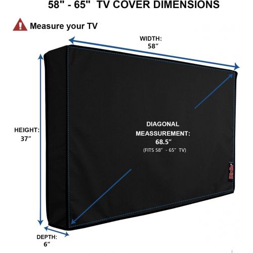  [아마존베스트]IBirdie Outdoor Waterproof and Weatherproof TV Cover for 60 to 65 inches TV