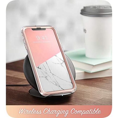  [아마존베스트]I-Blason i-Blason Cosmo Full-Body Glitter Bumper Case for iPhone XR 2018 Release, Marble, 6.1