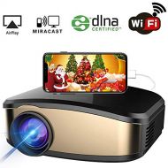 IBosi Cheng WiFi Projector, iBosi Cheng Portable Mini LCD Video Projector Full HD 1080P LED Home Theater Projector with HDMIUSBVGAAV Input for Smartphones PC Laptop Gaming Devices