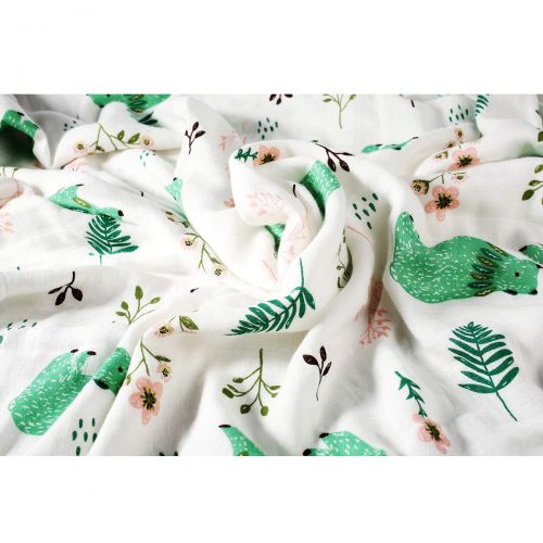  IBraFashion Muslin Swaddle Blanket Soft Bamboo Cotton Baby Swaddle Wrap for Boys and Girls (Happy Bear)