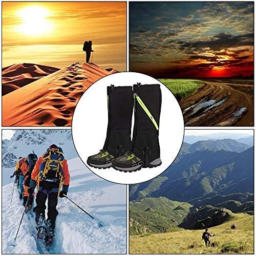  [아마존베스트]IC ICLOVER Snow Gaiters, 600D Oxford Waterproof Heavy Duty Leg Boot Cover Anti Bite,Dust,Mud,Rock,Thorns for Hunting Hiking Skiing Camping Climbing Breathable High Leg Protection G