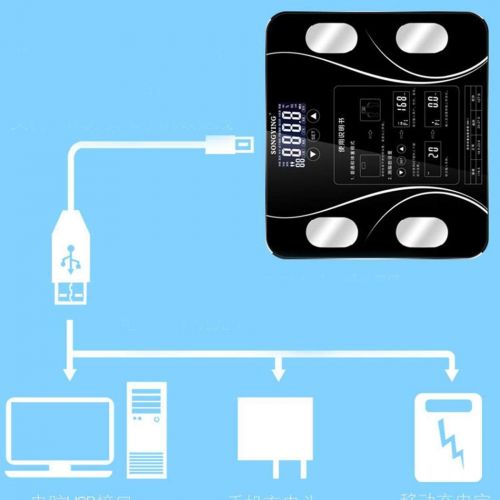  ICCUN 180KG Digital Smart Touch Body Fat Scale Measures Weight Fat Water Muscle Mass Digital