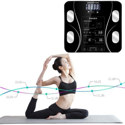  ICCUN 180KG Digital Smart Touch Body Fat Scale Measures Weight Fat Water Muscle Mass Digital