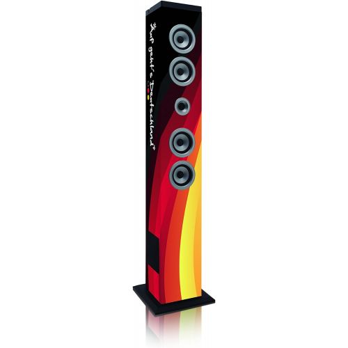  [아마존베스트]-Service-Informationen iCES IBT-6 Bluetooth Floor Speaker - 40 Watt RMS - PLL FM Radio - USB Input - SD Card Slot - AUX Input - with Remote Control - Germany