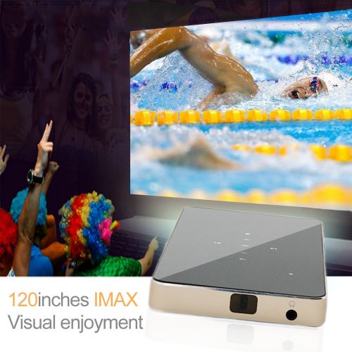  ICODIS iCODIS G1 Mini Projector, DLP Support Full HD 1080P, HDMI & WiFi Wireless Connectivity, Portable Size & 120 Display, 30,000 Hour LED, Pico Video Projector(Black)