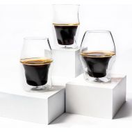 [아마존베스트]ICOSA Living AVENSI Coffee Enhancing Cups Mugs Glasses (Full collection: 3 glasses (VIDA, SENTI, ALTO), Handblown Borosilicate Glass)