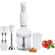 [아마존베스트]ICQN Hand Blender Set | 1100 W | 4-in-1 Hand Blender | Chopper 1000 ml | Measuring Cup 600 ml | 2 Speed Settings | Turbo Function | Stainless Steel