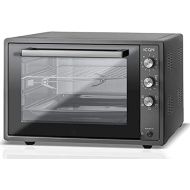 [아마존베스트]-Service-Informationen ICQN 70-Litre 1,800 W Mini Oven with Interior Lighting and Recirculation Pizza Oven Double Glazing Timer Function Enamelled