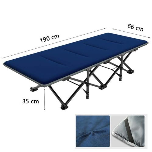  ICampingbed Portable Folding Camping Cots- Extra Wide Sturdy Comfortable Sleeping w/Pillow Mat, Lightweight Guest Bed- for Adults Camp Office Fishing Heavy Duty Design Holds Up to 400 Lbs