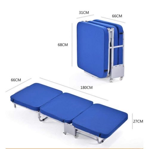  ICampingbed Folding Beach Camping Bed- Comfortable Memory Cotton Mat Backrest Can Be Adjusted, Office Lounger Bed- Adults Kids Camping Traveling Home Lounging Sleeping