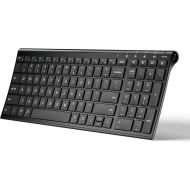[아마존베스트][2020 Upgraded] iClever BK10 Bluetooth Keyboard, Universal Wireless Keyboard, Rechargeable Bluetooth 5.1 Multi Device Keyboard with Number Pad Full Size Stable Connection for Windo