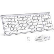 [아마존베스트]iClever GK03 Wireless Keyboard and Mouse Combo - 2.4G Portable Wireless Keyboard Mouse, Rechargeable Battery Ergonomic Design Full Size Slim Thin Stable Connection Adjustable DPI,