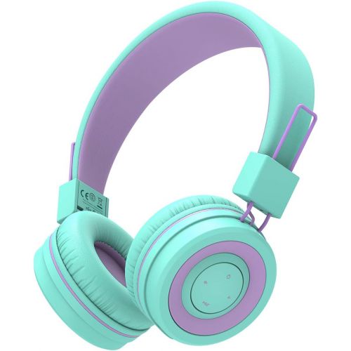  [아마존베스트]iClever BTH02 Kids Headphones, Kids Wireless Headphones with MIC, 22H Playtime, Bluetooth 5.0 & Stereo Sound, Foldable, Adjustable Headband, Childrens Headphones for iPad Tablet Ho