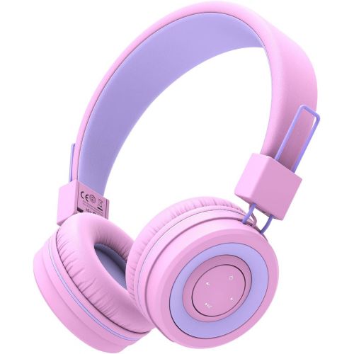  iClever BTH02 Kids Headphones, Kids Wireless Headphones with MIC, 22H Playtime, Bluetooth 5.0 & Stereo Sound, Foldable, Adjustable Headband, Childrens Headphones for iPad Tablet Ho