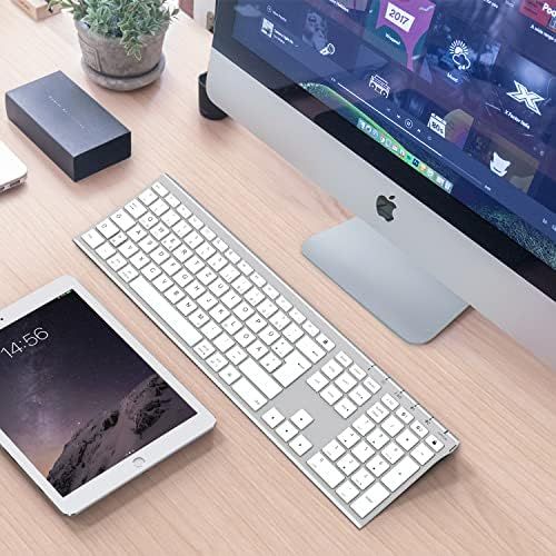  [아마존베스트]IClever Bluetooth Keyboard - Wireless Keyboard Rechargeable Bluetooth + Bluetooth + 2.4G 3 Channel Keyboard, Ultra Slim Dual Mode Keyboard in Full Size for Mac, iPhone, Windows, Android, i