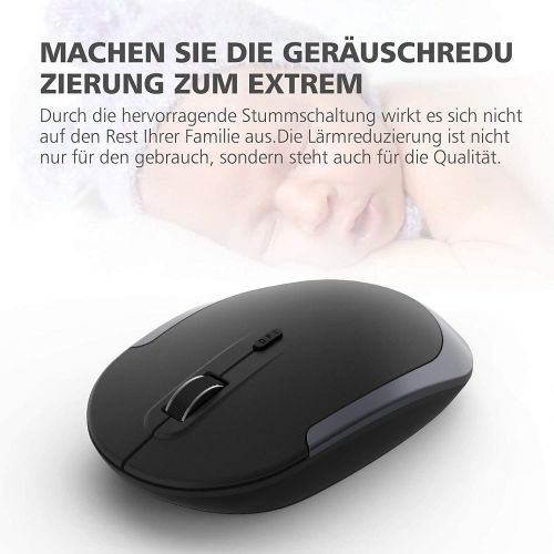  [아마존베스트]iClever GK03 2.4G Keyboard Mouse Set Wireless Aluminium Wireless Slim Keyboard QWERTZ Layout (German Language) for Computer/Desktop/PC/Laptop/Surface/Smart TV and Windows 10/8/7/Vi