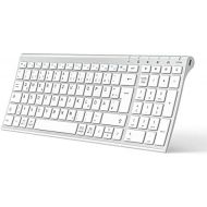 [아마존베스트]iClever BK10 Bluetooth Keyboard, Wireless Rechargeable Keyboard with 3 Bluetooth Channels, Stable Connection, Ultraslim Ergonomic Design, Wireless Keyboard for iOS, Android, Window